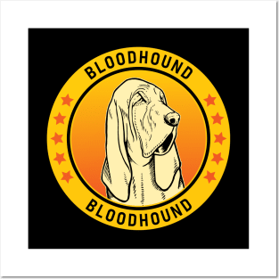 Bloodhound Dog Portrait Posters and Art